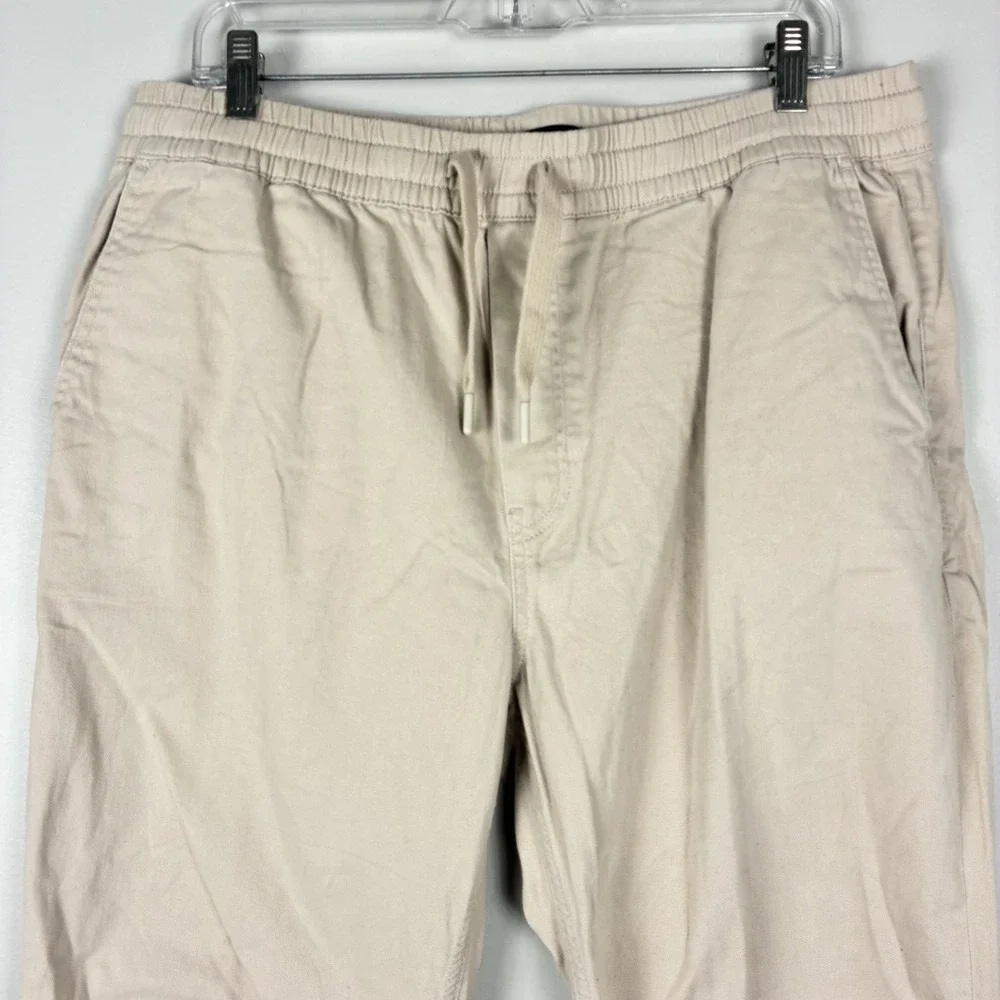 Tan Men's Jogger Pants Elastic Waist Athletic Sweats Casual School Sporty XL